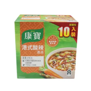 【美式賣場】康寶 港式酸辣濃湯X4盒(46.6公克 X 10 包)
