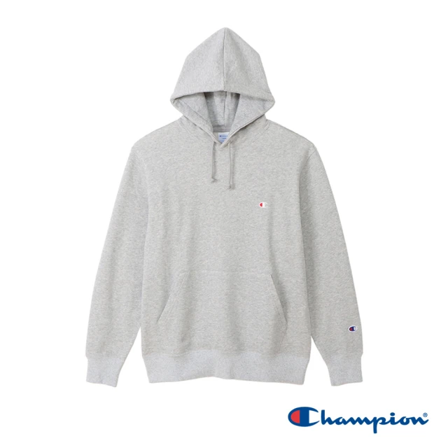 Champion 官方直營-經典款LOGO口袋連帽T-男(灰色)