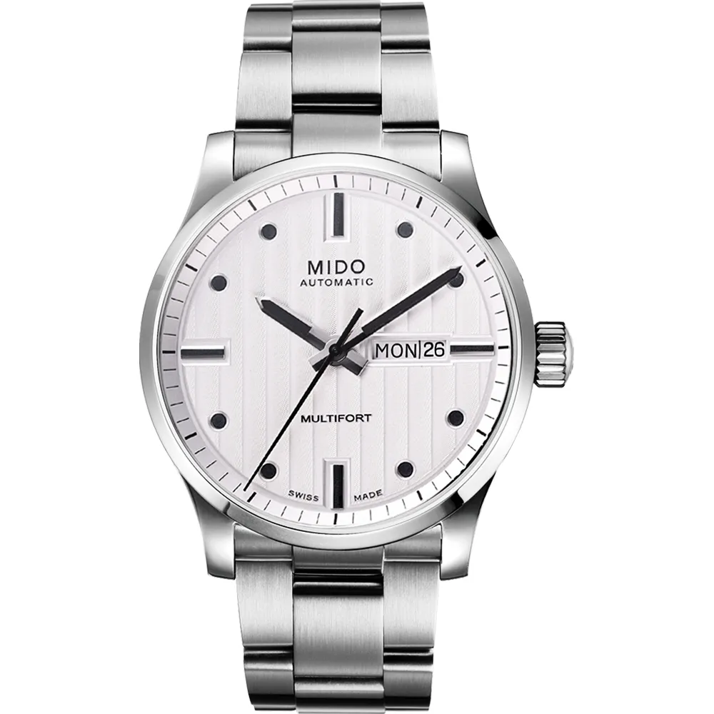 【MIDO 美度】官方授權 Multifort系列經典鋼帶機械錶(M0054301103180)