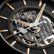 【MIDO 美度】官方授權 Multifort 先鋒系列 鏤空機械錶-橘x黑/42mm(M038.436.37.051.00)