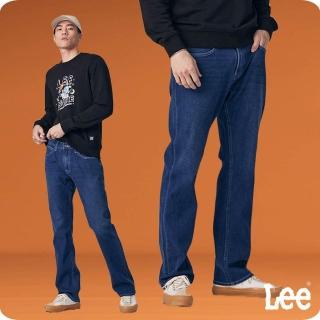 【Lee 官方旗艦】男裝 牛仔褲 / 743 中腰舒適直筒 中藍洗水(LB31708192B)