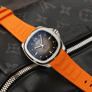 【MIDO 美度】Multifort 先鋒系列TV大日期窗機械錶-橘/40mm 新年禮物(M0495261708100)