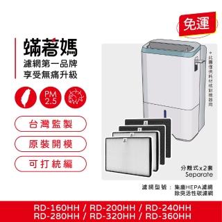 【著媽】濾網2套優惠組(適用 Hitachi 日立 RD-160H RD-200HH RD-240HH RD-280HH RD-320HH 除濕機)