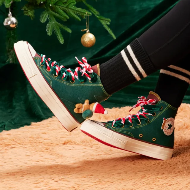 【CONVERSE】CHUCK 70 1970 HI 高筒 休閒鞋 男鞋 女鞋 聖誕款 綠色(A07978C)