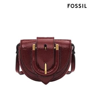 【FOSSIL 官方旗艦館】Harwell 真皮迷你翻蓋馬鞍包-紅木色 ZB1952631