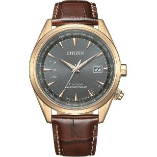 【CITIZEN 星辰】亞洲限定 光動能電波萬年曆手錶 男錶 畢業禮物(CB0273-11H)