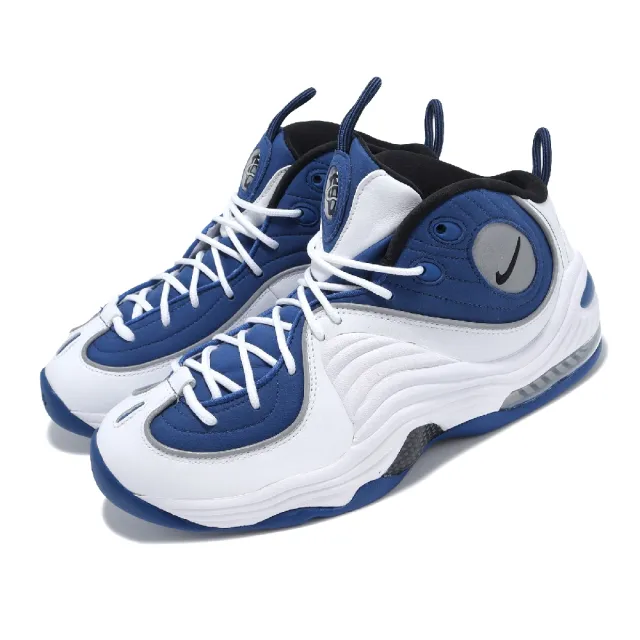 NIKE 耐吉】休閒鞋Air Penny II QS 男鞋白藍避震氣墊反光一分錢復古中