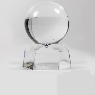 【A1寶石】白色琉璃球風水擺飾-同白水晶功效-消災解厄淨化磁場帶來正向能量