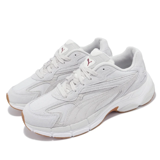 PUMA 休閒鞋 Teveris Nitro Corduroy 男鞋 女鞋 白 灰 輕量 麂皮 復古 運動鞋(392782-03)