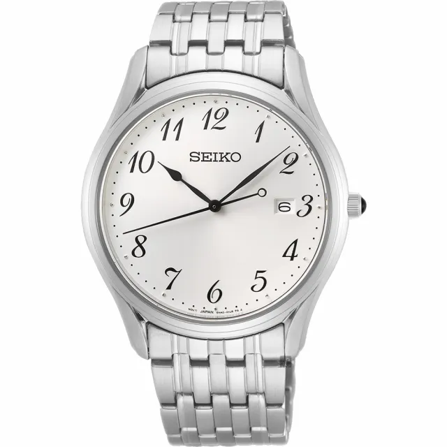 【SEIKO 精工】CS 時尚石英手錶-白x銀/39mm 520禮物 送禮(6N42-00K0S  SUR299P1)