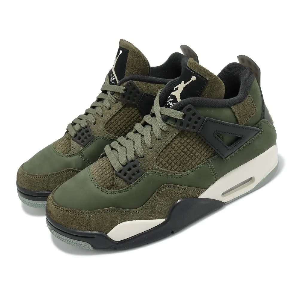 NIKE 耐吉】Air Jordan 4 Retro SE Craft Medium Olive 綠男鞋4代