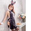 【愛衣朵拉】兔女郎 削肩裸背圍裙 角色扮演性感兔子裝(造型廚房圍裙)