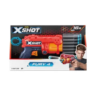 【ToysRUs 玩具反斗城】X-Shot 赤火系列4發射擊器(射擊玩具 男孩玩具 軟彈槍)