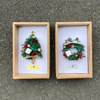 【OSTARA FLORIST 奧斯塔拉花藝】聖誕節永生心意卡片(永生花、聖誕節、聖誕樹、聖誕花圈、交換禮物、卡片)