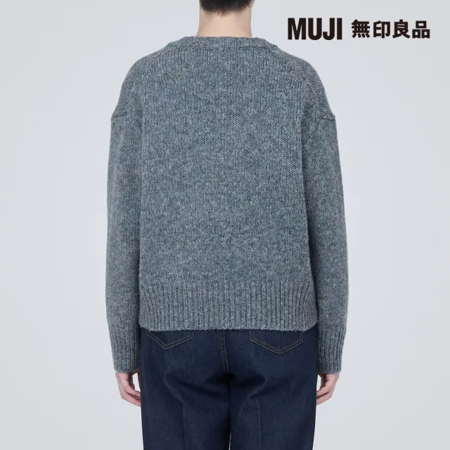 【MUJI 無印良品】女羊毛混氂牛毛混紗V領針織衫(共3色)