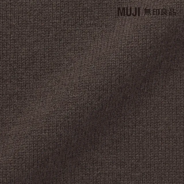 【MUJI 無印良品】男羊毛混氂牛毛圓領針織衫