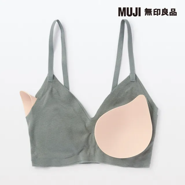 【MUJI 無印良品】女棉混舒適螺紋胸罩(共4色)