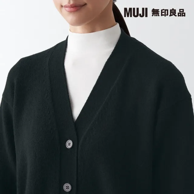 【MUJI 無印良品】女羊毛可水洗中密織V領開襟衫(共7色)