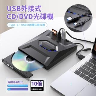 【ANTIAN】USB外接式CD/DVD光碟機 四合一多功能讀取燒錄機 可插卡/U盤刻錄機(母親節禮物)