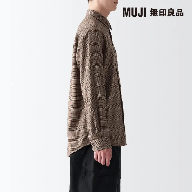 【MUJI 無印良品】男雙面起毛法蘭絨長袖襯衫(共4色)