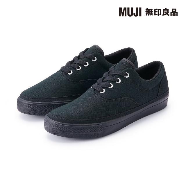 【MUJI 無印良品】撥水加工封閉式鞋襟休閒鞋(黑色)