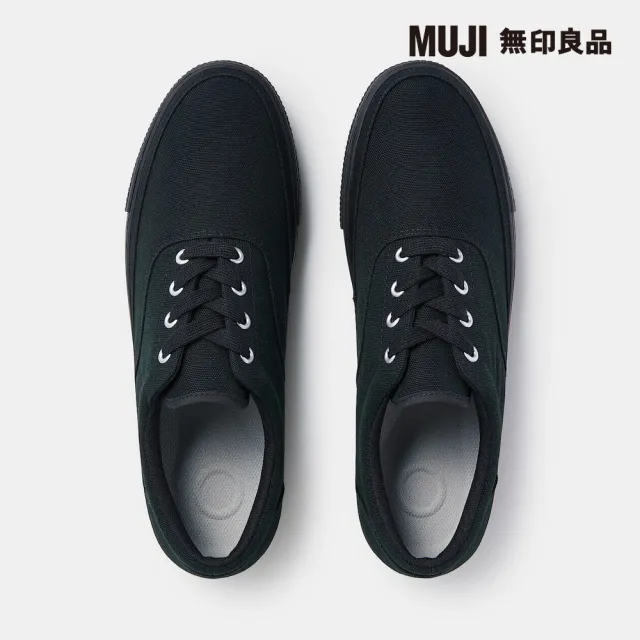 【MUJI 無印良品】撥水加工封閉式鞋襟休閒鞋(黑色)