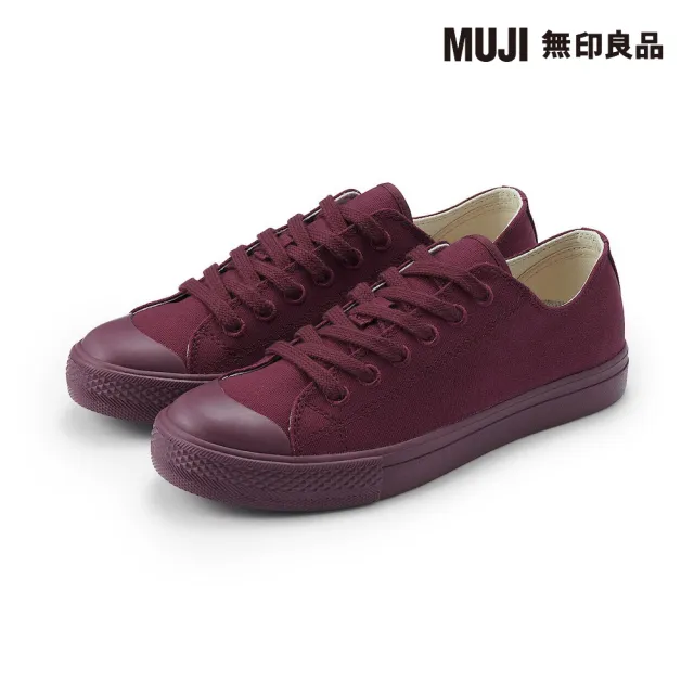 【MUJI 無印良品】撥水加工舒適休閒鞋(暗紅)