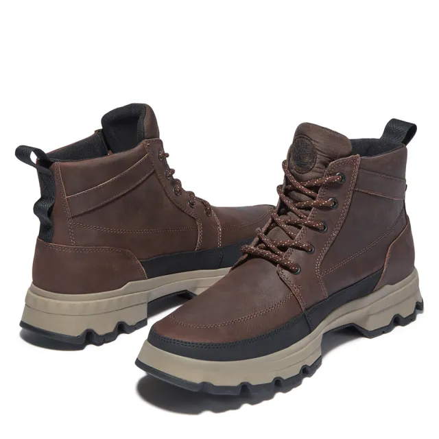 【Timberland】男款深棕色GREENSTRIDE全粒面皮革防水查卡靴(A44RSV13)