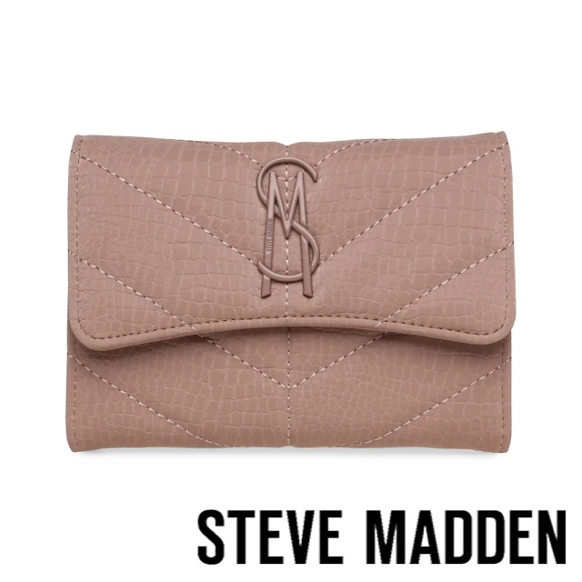 STEVE MADDEN BASHA-C 斜紋皮夾式信封包(藕粉色)