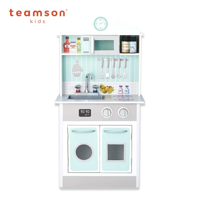 【Teamson】馬德里木製家家酒兒童廚房玩具(三色)