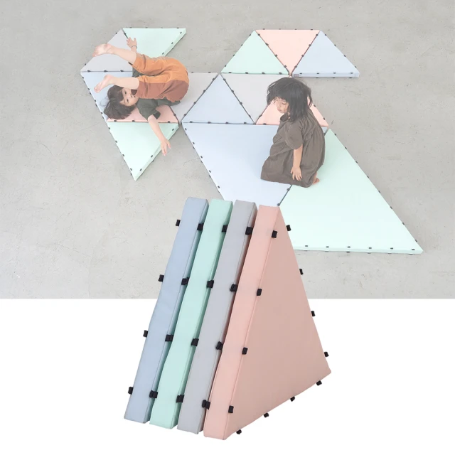 【OUAT孩記得】FunDay 疊疊遊戲墊 小三角-4入(磁吸遊戲墊 建構式遊戲墊 大型磁力片 遊戲積木)