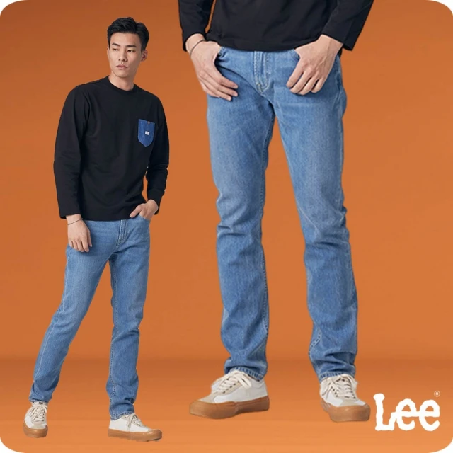 Lee 男裝 牛仔褲 / 705 中腰標準小直筒 淺藍洗水(LB317063BGJ)