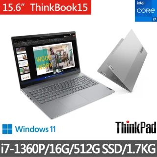 【ThinkPad 聯想】Office2021組★15.6吋i7商用筆電(ThinkBook 15/i7-1360P/16G/512G/W11H)