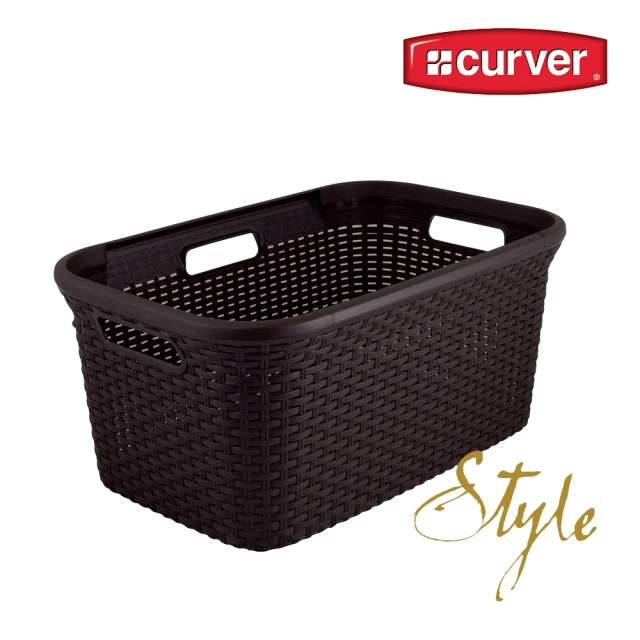 歐洲Curver 附蓋方型洗衣籃(咖啡色 60L)優惠推薦