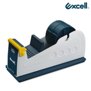【Excell.tw】Excell ET-227雙軌桌上型膠帶臺(穩定防滑 鐵製工業風切臺 安全護蓋 文具膠帶切割器)