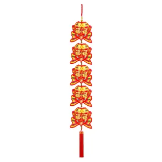 【寶堂居】2入組吉祥雙福魚 新年吊飾#106(新春過年掛飾/流蘇立體開運掛飾/開運招財/入厝/新婚室內裝飾掛件)