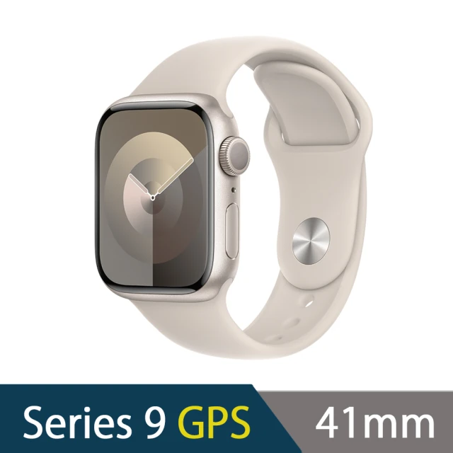 【Apple】Watch Series 9 GPS版 41mm(鋁金屬錶殼搭配運動型錶帶)