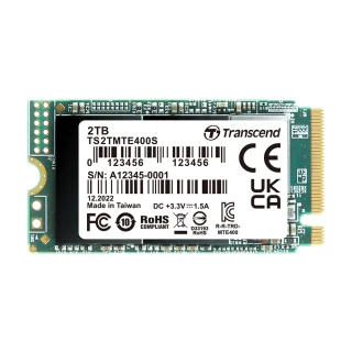 【Transcend 創見】MTE400S 2TB M.2 2242 PCIe Gen3x4 SSD固態硬碟(TS2TMTE400S)
