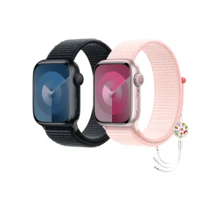 三合一快充組【Apple 蘋果】Apple Watch S9 GPS 41mm(鋁金屬錶殼搭配運動型錶環)
