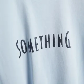 【SOMETHING】女裝 基本LOGO短袖T恤(淺藍色)