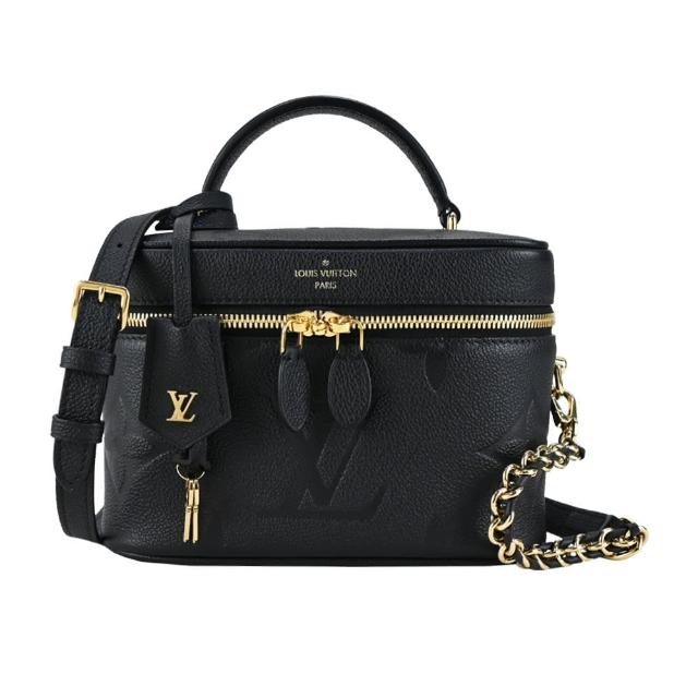 LV LOUIS VUITTON路易威登 M45598 經典 VANITY 系列 Reverse 帆布皮革飾邊鏈帶手提/斜背包