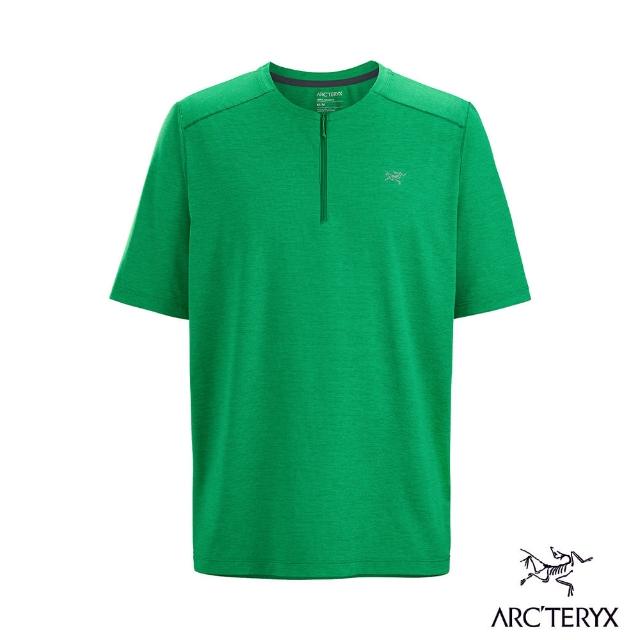 【Arcteryx 始祖鳥官方直營】男 Cormac 1/4 快乾短袖圓領衫(密林雜綠)