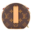 【Louis Vuitton 路易威登】M44699 Mini Boite Chapeau 帆布印花皮革吊牌迷你圓形斜背包(卡其棕)