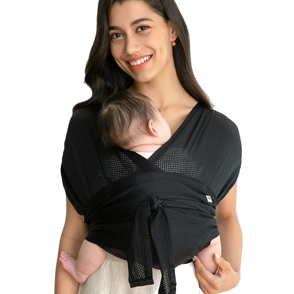 【AHOYE】前抱式彈性新生兒揹巾 20KG以下適合(揹帶 嬰兒背袋)