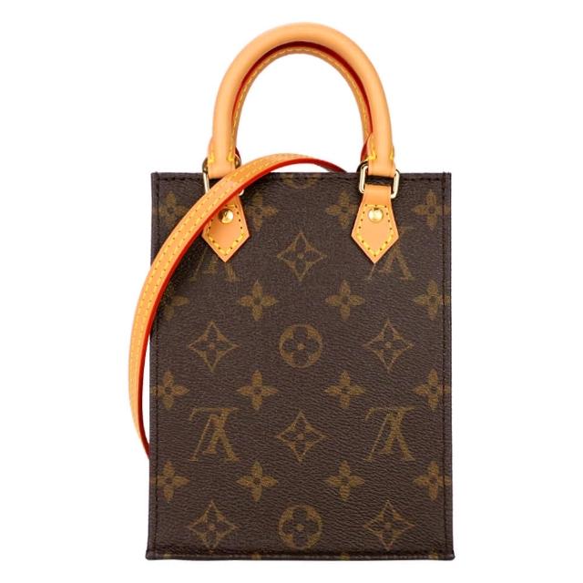 【Louis Vuitton 路易威登】M69442 PETIT SAC PLAT 迷你手提斜背包(印花棕)