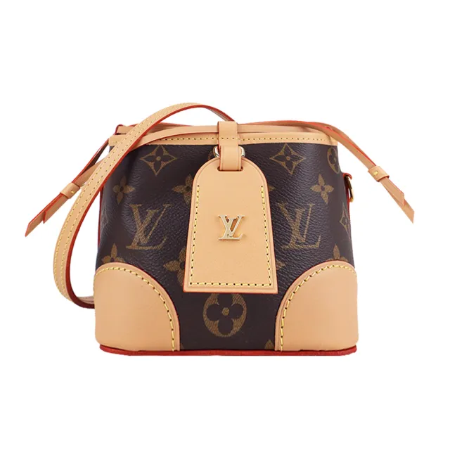 【Louis Vuitton 路易威登】M57099 NOE 經典Monogram帆布皮革迷你水桶/斜背包(棕)