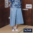 【EDWIN】江戶勝 女裝 口袋拔色寬褲(重漂藍)