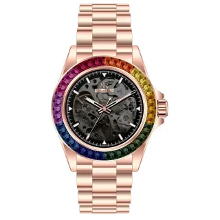 【RICHARD RICH】愛時 RR 海軍上將系列 奢華金彩鑽圈縷空錶盤自動機械不鏽鋼腕錶