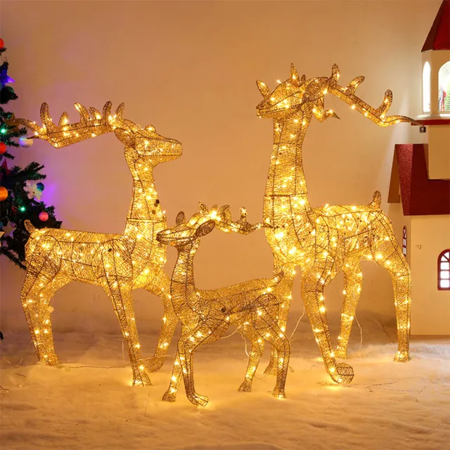 【PKS】100cm鐵藝聖誕鹿麋聖誕節場景佈置裝飾品(聖誕鹿/聖誕擺件)