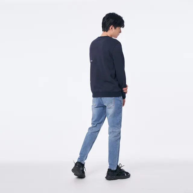 【5th STREET】男裝MIT丹寧修身直筒長褲-拔洗藍